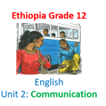 Grade 12 English Unit 2 - Communication Question Answers
